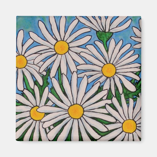 Aimant marron floral (Devant)