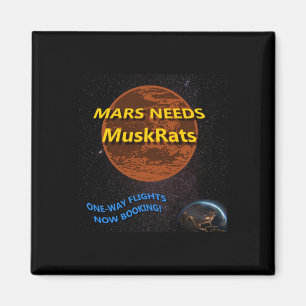 Aimant Mars a besoin d'un autocollant Muskrats