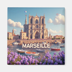Aimant 🧲 Marseille France Vacances Souvenir Mémoire 🇫🇷