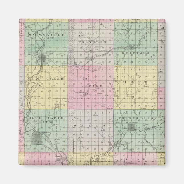 Aimant Marshall County et Irving, Kansas (Devant)