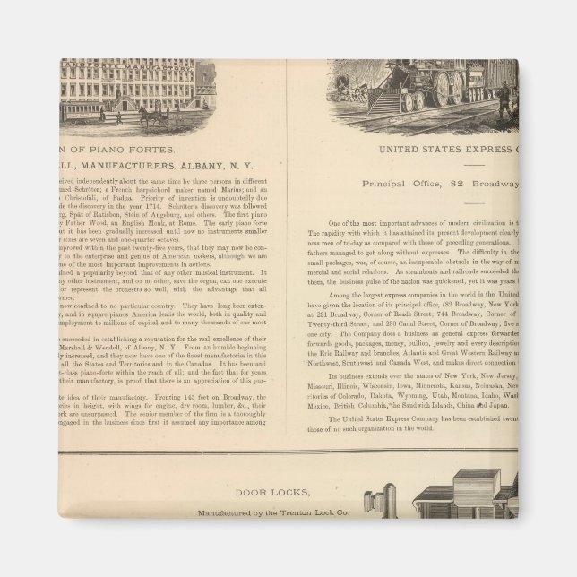 Aimant Marshall et Wendell, Fabricants (Devant)