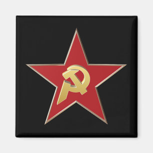 Aimant Marteau et faucille dans l'étoile rouge