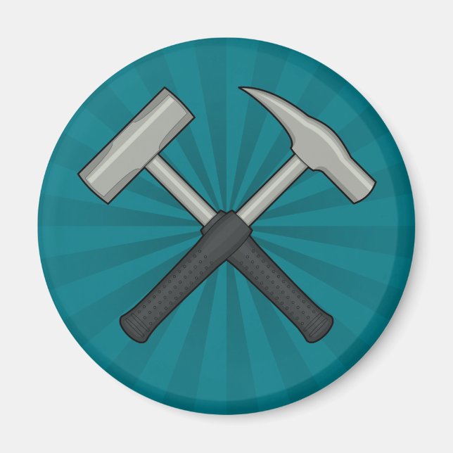 Aimant Marteaux de roche traversés avec Sunburst (Devant)