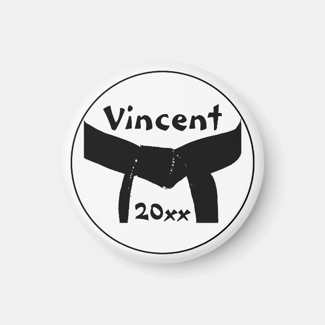 Aimant Martial Arts Black Belt Basic (Devant)