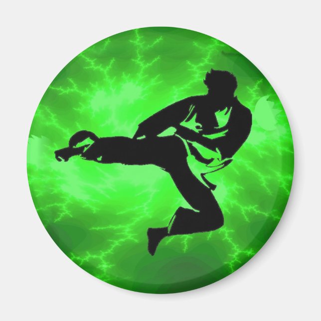 Aimant Martial Arts Green Lightning Man (Devant)