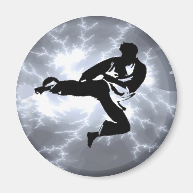 Aimant Martial Arts Silver Lightning man (Devant)