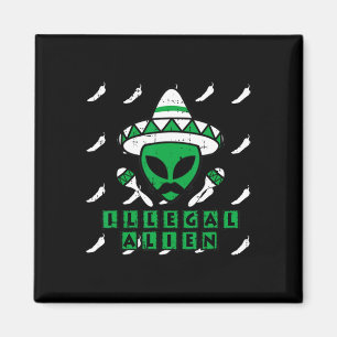 Aimant Martian Alien illégal Zone mexicaine-51 Hallowee a