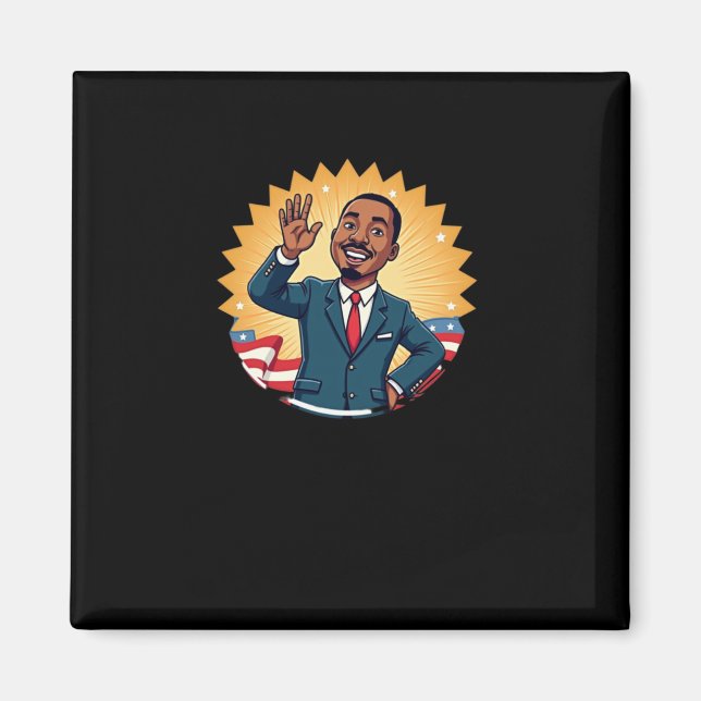 Aimant Martin Luther King Lk Day Sticker d'histoire noire (Devant)