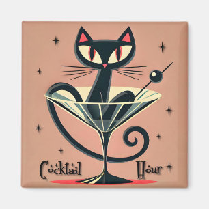 Aimant Martini Black Cat Futuriste Atomique Espace