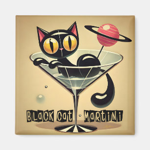 Aimant Martini Black Cat Futuriste Atomique Espace