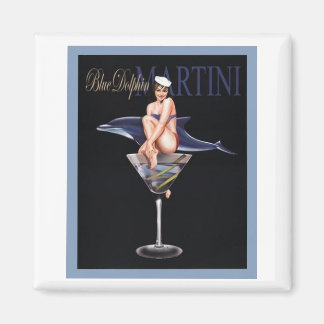 Aimant Martini dauphin bleu