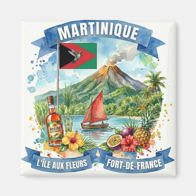 Aimant Martinique Island Souvenir (Devant)