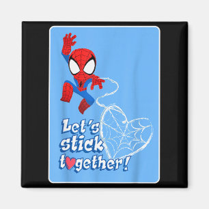 Aimant Marvel Spider-man Restons Ensemble Saint-Valentin