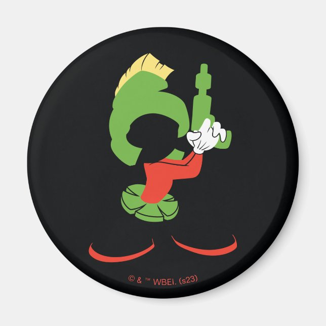 Aimant MARVIN MARTIAN™ Silhouette avec Raygun (Devant)