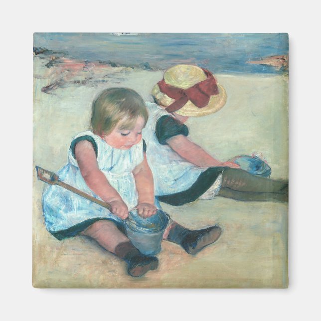 Aimant Mary Cassatt - Children Playing on the Beach (Devant)