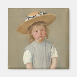 Aimant Mary Cassatt - Enfant au chapeau de paille
