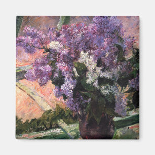 Aimant Mary Cassatt - Lilacs dans une fenêtre