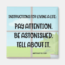 Aimant "Mary Oliver Citation"