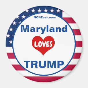 Aimant Maryland ADORE TRUMP Frigo Patriotique