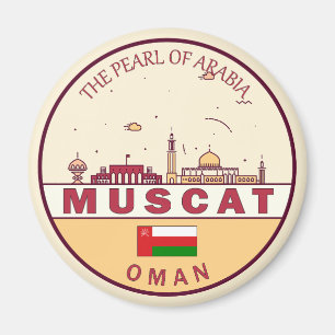 Aimant Mascate Oman City Skyline Emblem