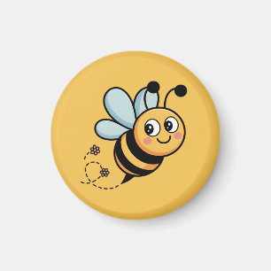Aimant Mascotte d'abeille adaptée aux enfants avec une tr