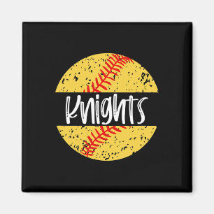 Aimant Mascotte de l'équipe de softball des Chevaliers Es