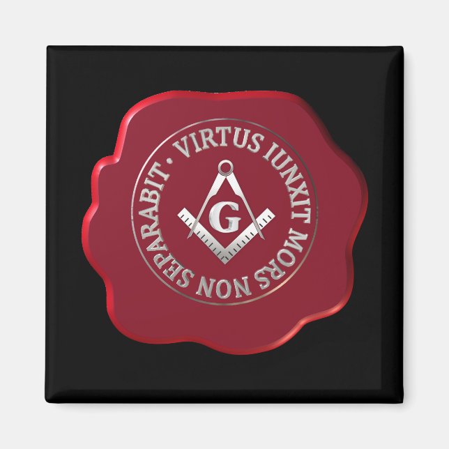 Aimant Masonic sceau de cire (Devant)