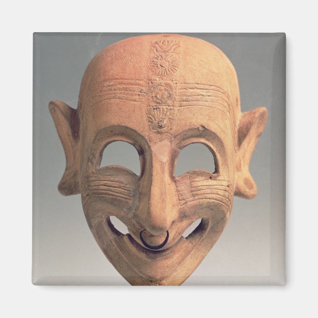 Aimant Masque de broyage en terre cuite de San Sperate, 6 (Devant)