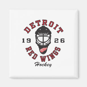 Aimant Masque de hockey des Red Wings de Détroit Gris Off