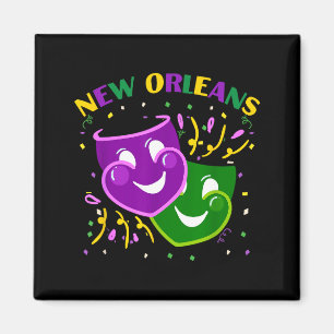 Aimant Masque de Mardi Gras drôle Louisiane Nouvelle-Orlé