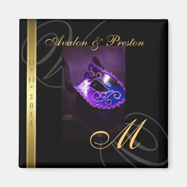 Aimant Masque Mascarade de torse violet Enregistrer l'aim (Devant)