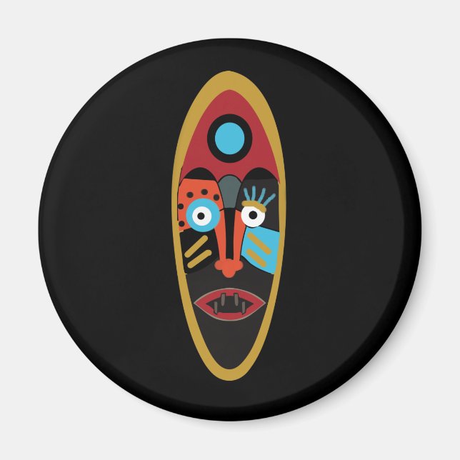 Aimant Masque moderne abstrait (Devant)