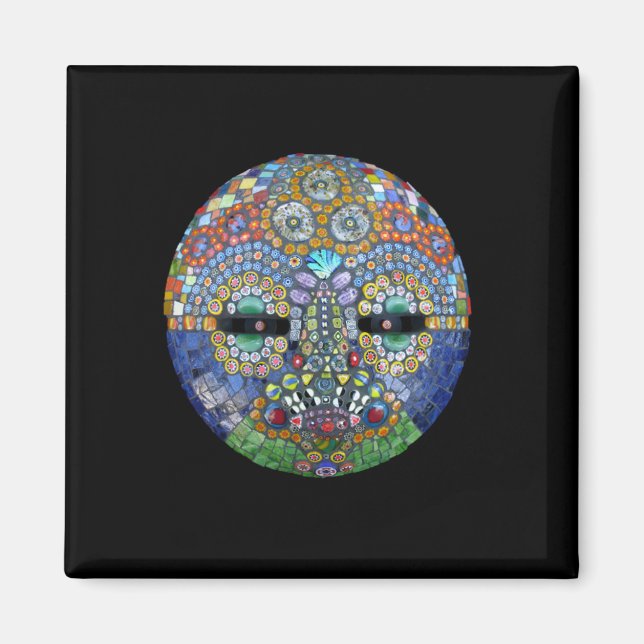 Aimant Masque mosaïque Marge (Devant)