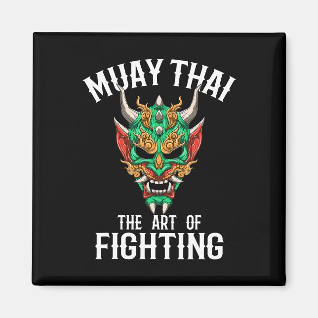 Aimant Masque Oni Muay Thai - Gi de boxe thaïlandaise et  (Devant)