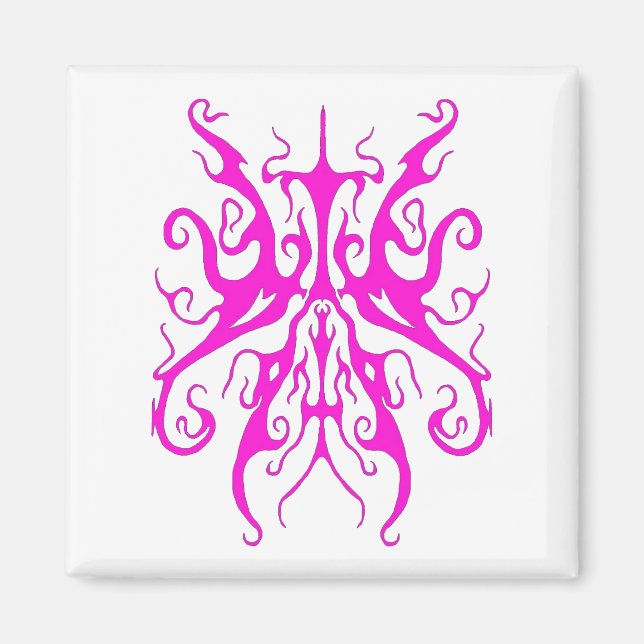 Aimant Masque Tribal Rose Élégant Design Abstrait (Devant)