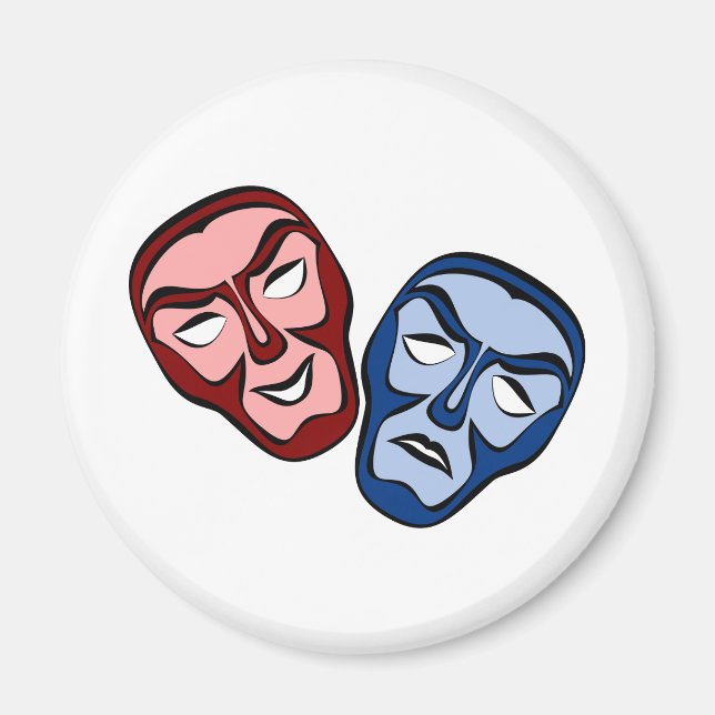 Aimant Masques faciaux classiques (Devant)