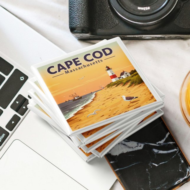 Aimant Massachusetts de Cape Cod vintage (Créateur téléchargé)