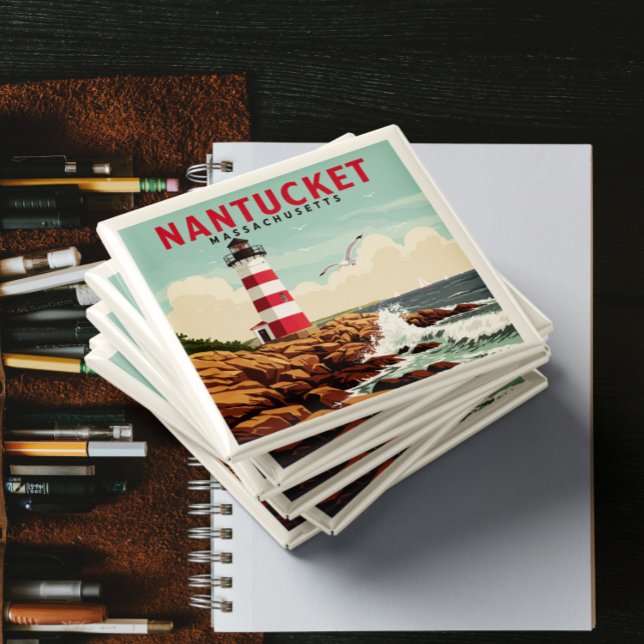 Aimant Massachusetts de Nantucket vintage (Créateur téléchargé)