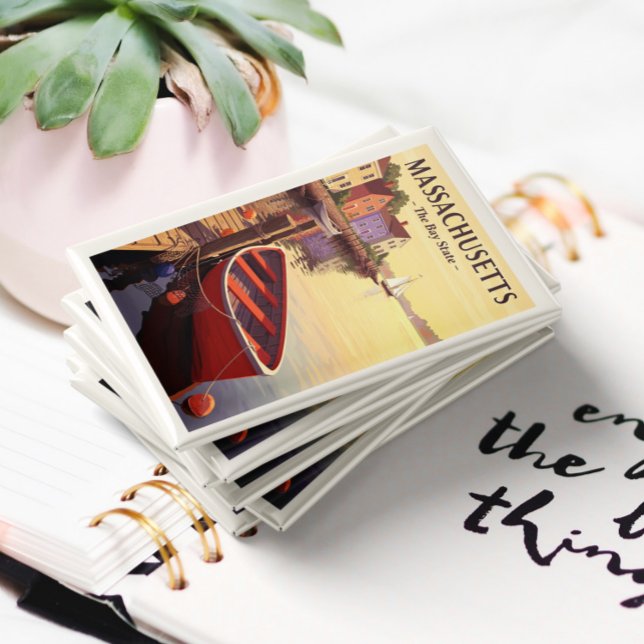 Aimant Massachusetts vintages (Créateur téléchargé)