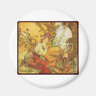 Aimant massage au chocolat alphonse mucha