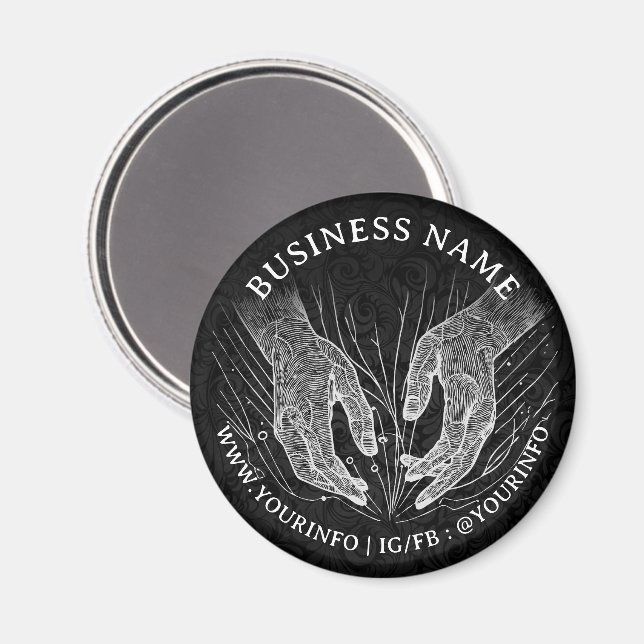 Aimant Massage Thérapie Guérison Mains Énergie Spa Bien-ê (Recto/Verso)