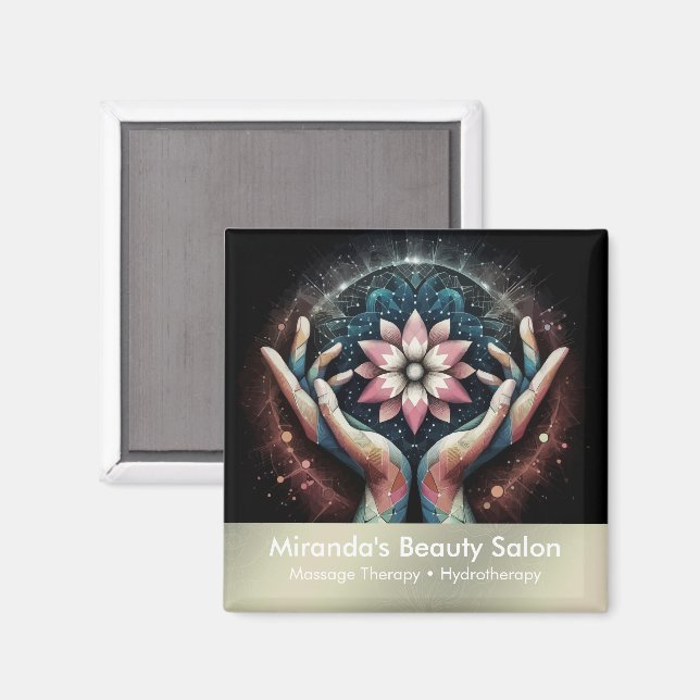 Aimant Massage Thérapie Guérison Mains Énergie Spa Bien-ê (Recto/Verso)