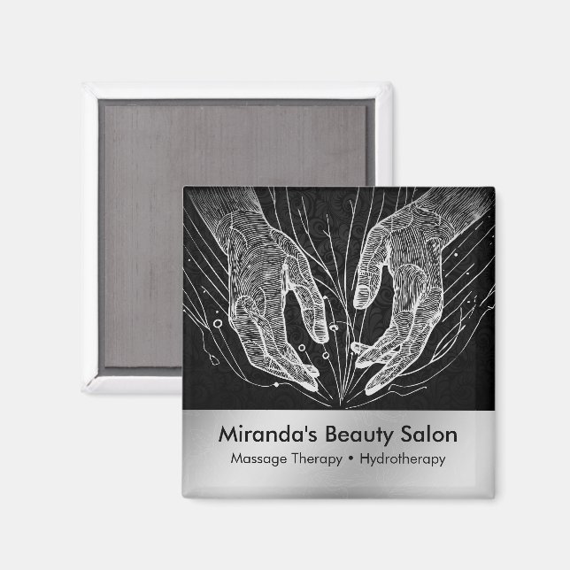 Aimant Massage Thérapie Guérison Mains Énergie Spa Bien-ê (Recto/Verso)