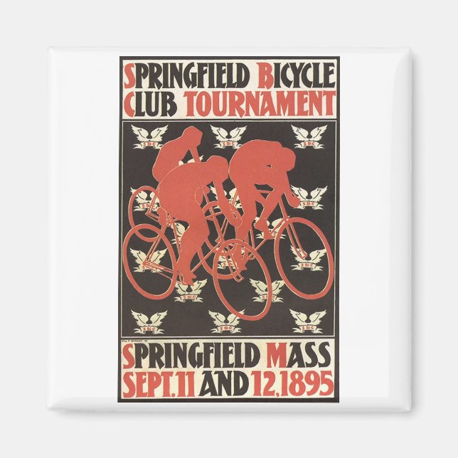 Aimant Masse de Springfield. Tournoi de vélo 1895 (Devant)