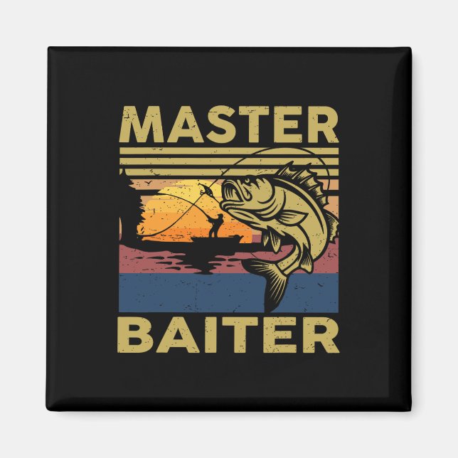 Aimant Master Byiter Chemise de Pêche Funny Grand-Père B  (Devant)