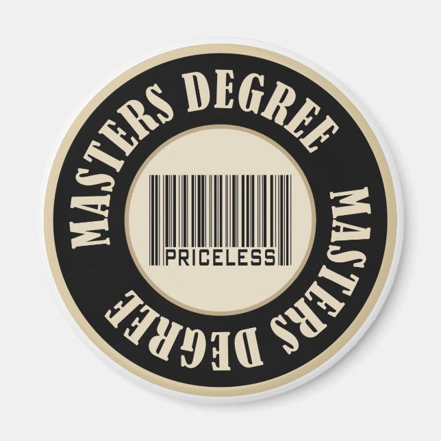 Aimant Masters Degree sans prix (Devant)