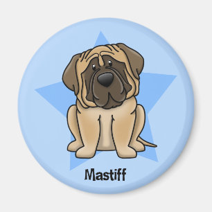 Aimant Mastiff d'étoile de Kawaii