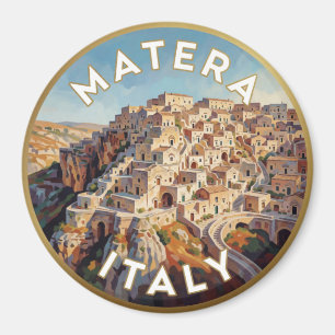 Aimant Matera Italie Scène de la ville troglodyte histori