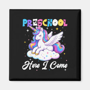 Aimant Maternelle me voici licorne rentrée scolaire fille