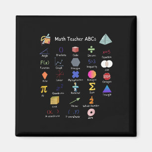 Aimant Math Enseignant Abcs Alphabet Enseignant pédagogiq
